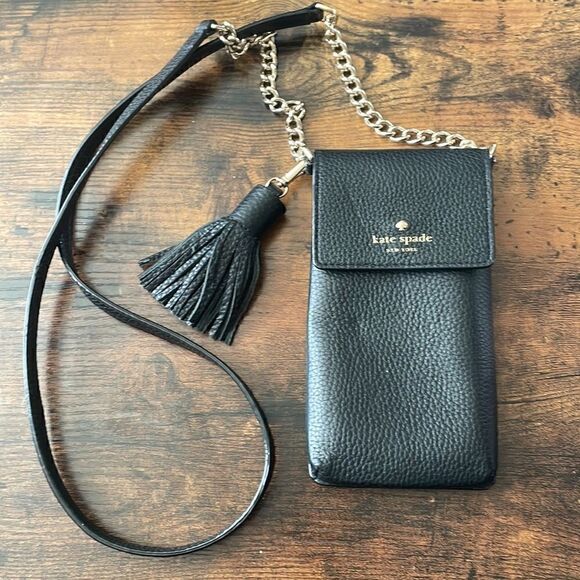 Kate Spade North/South Crossbody Pebbled Leather Crossbody phone case excellent - Picture 2 of 9